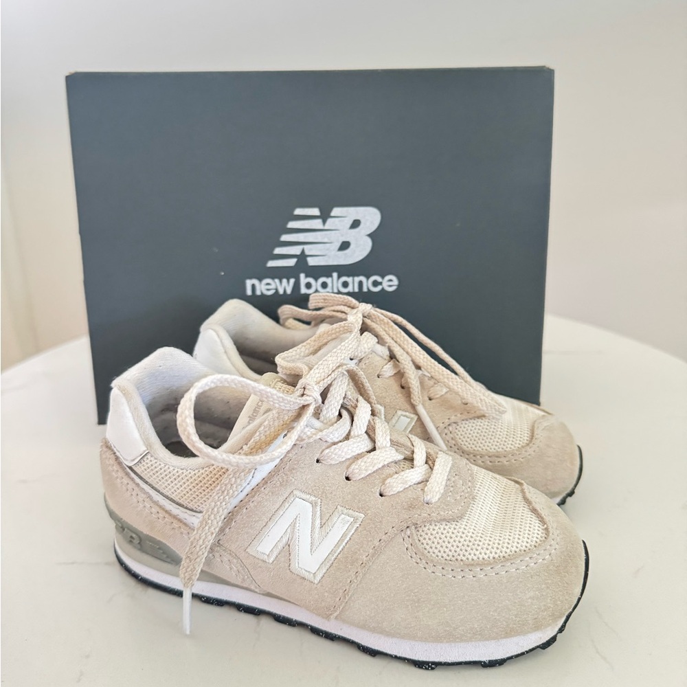 New Balance Kids Light Tan Sneakers